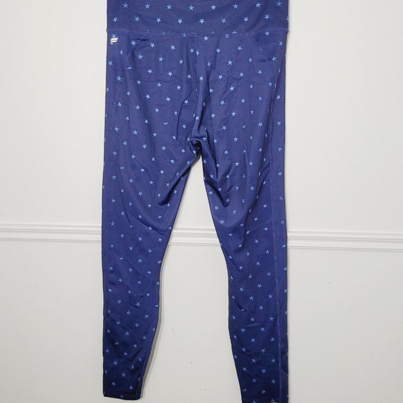 Fabletics | Womens Ultra Cool Athletic Work Out Leggings Dark Blue Star Print - Picture 4 of 9